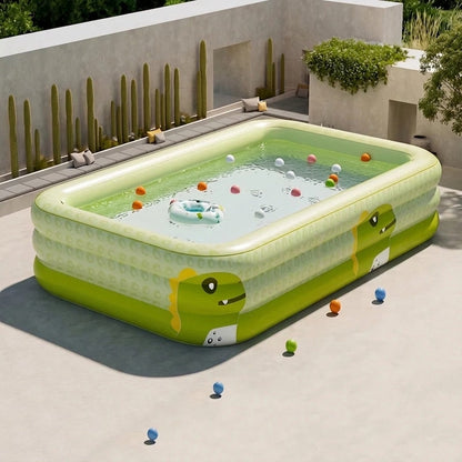 Inflatable Family Swimming Pool | Spacious Three-Tier Design for 4-6 People 5