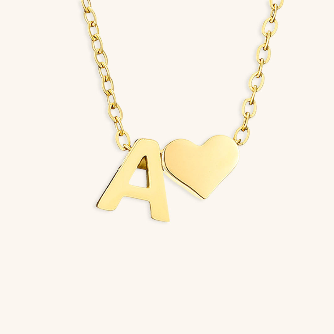 Initial Letter Necklace | Personalized Gold-Plated Stainless Steel 0