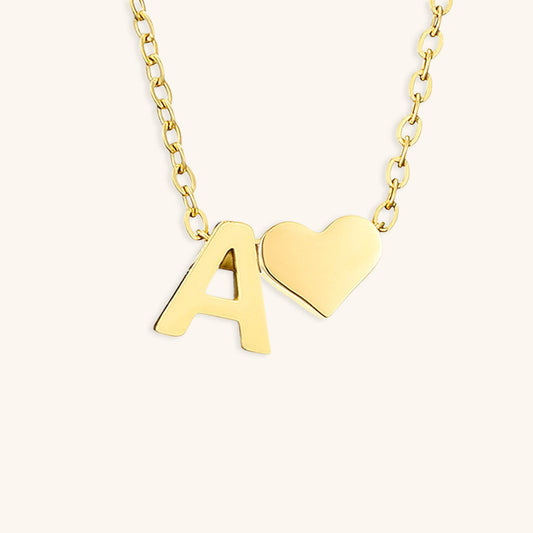 Initial Letter Necklace | Personalized Gold-Plated Stainless Steel 0