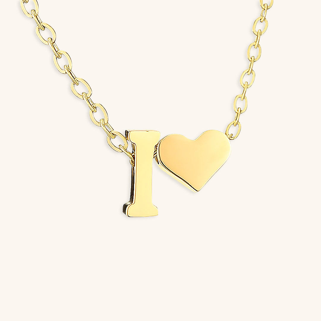 Initial Letter Necklace | Personalized Gold-Plated Stainless Steel 10
