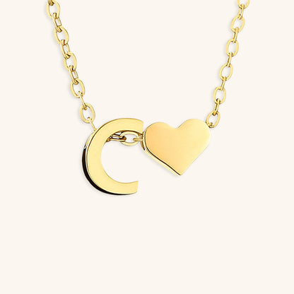 Initial Letter Necklace | Personalized Gold-Plated Stainless Steel 12