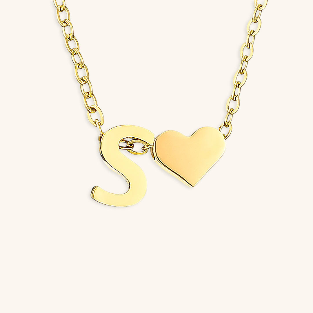 Initial Letter Necklace | Personalized Gold-Plated Stainless Steel 13