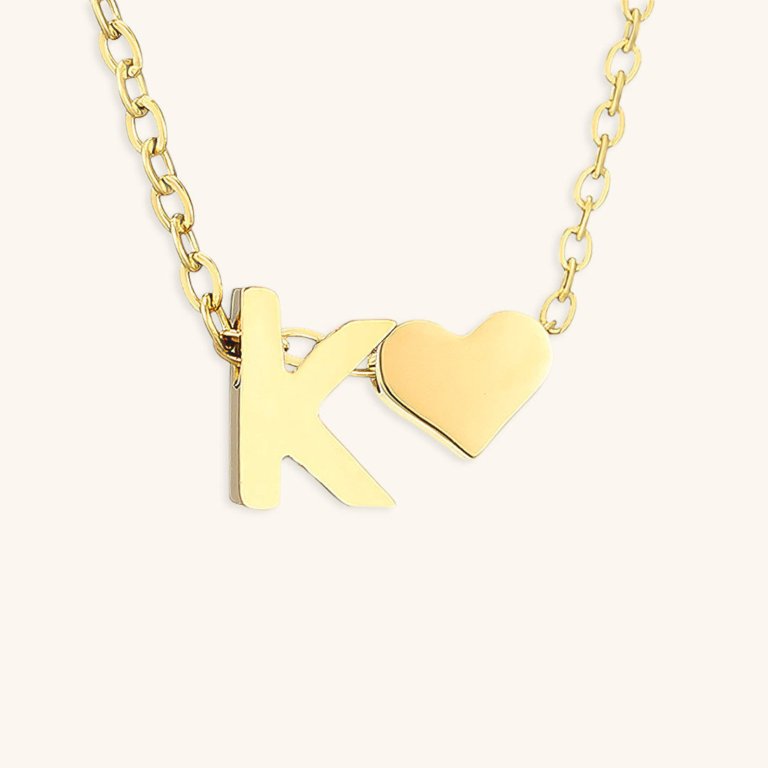 Initial Letter Necklace | Personalized Gold-Plated Stainless Steel 17