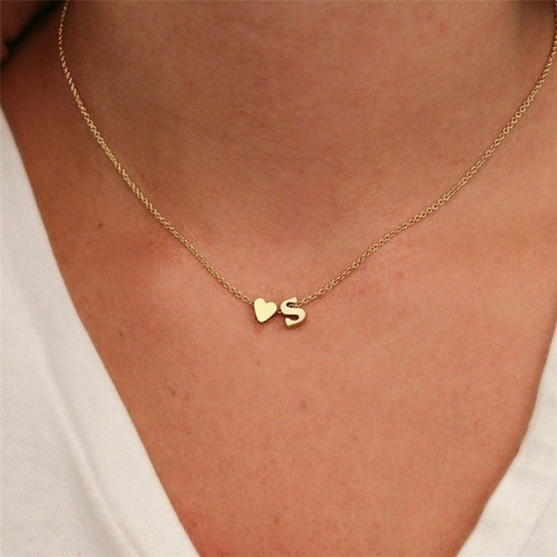 Initial Letter Necklace | Personalized Gold-Plated Stainless Steel 2