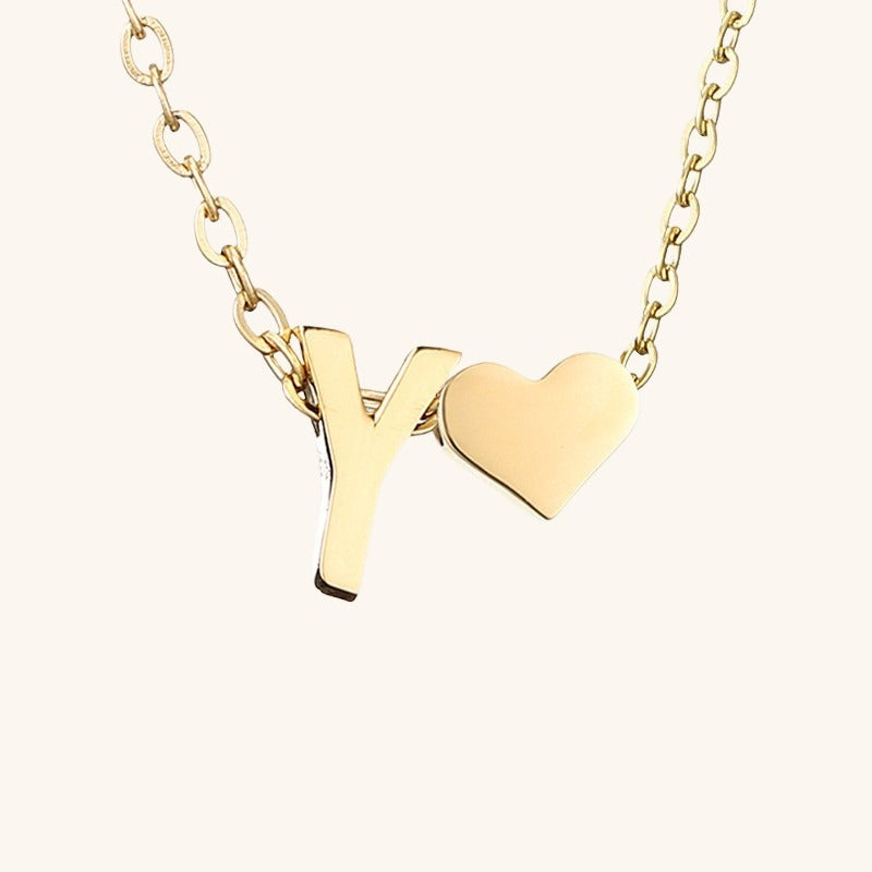 Initial Letter Necklace | Personalized Gold-Plated Stainless Steel 20