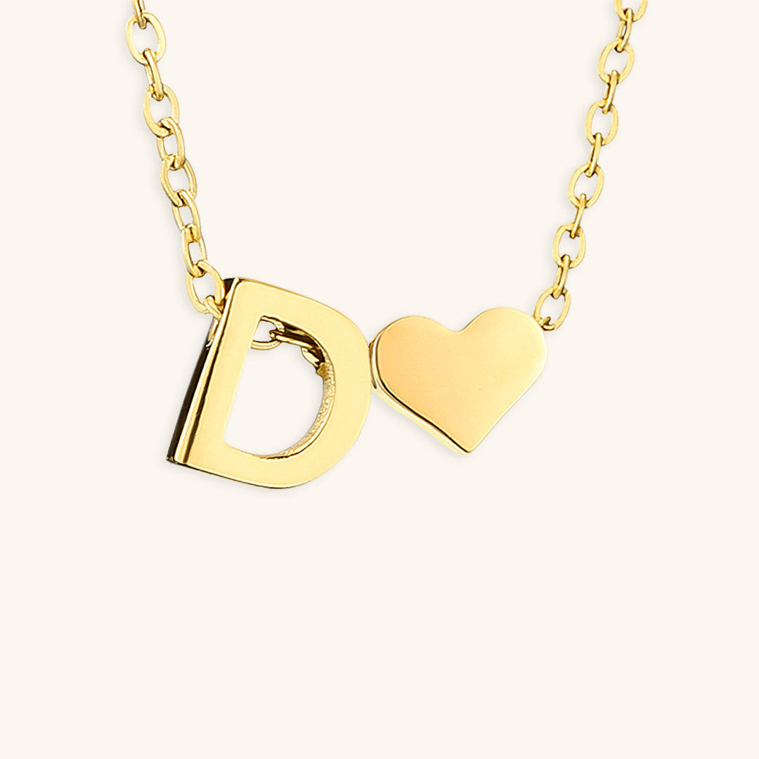 Initial Letter Necklace | Personalized Gold-Plated Stainless Steel 21