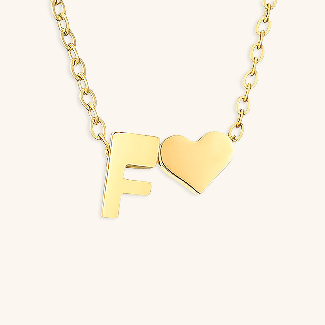 Initial Letter Necklace | Personalized Gold-Plated Stainless Steel 23