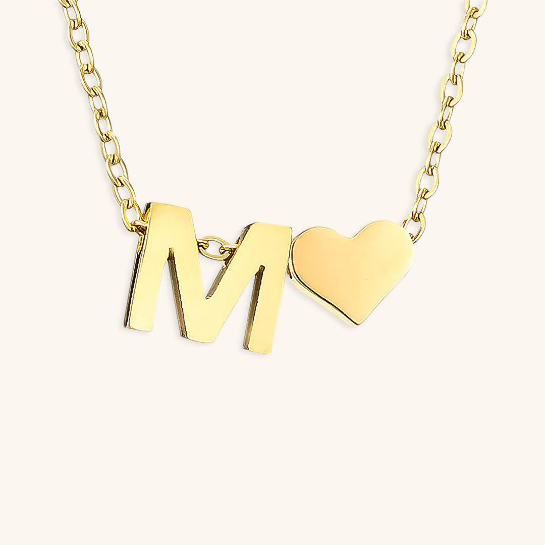 Initial Letter Necklace | Personalized Gold-Plated Stainless Steel 24