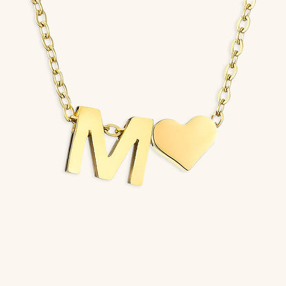Initial Letter Necklace | Personalized Gold-Plated Stainless Steel 24