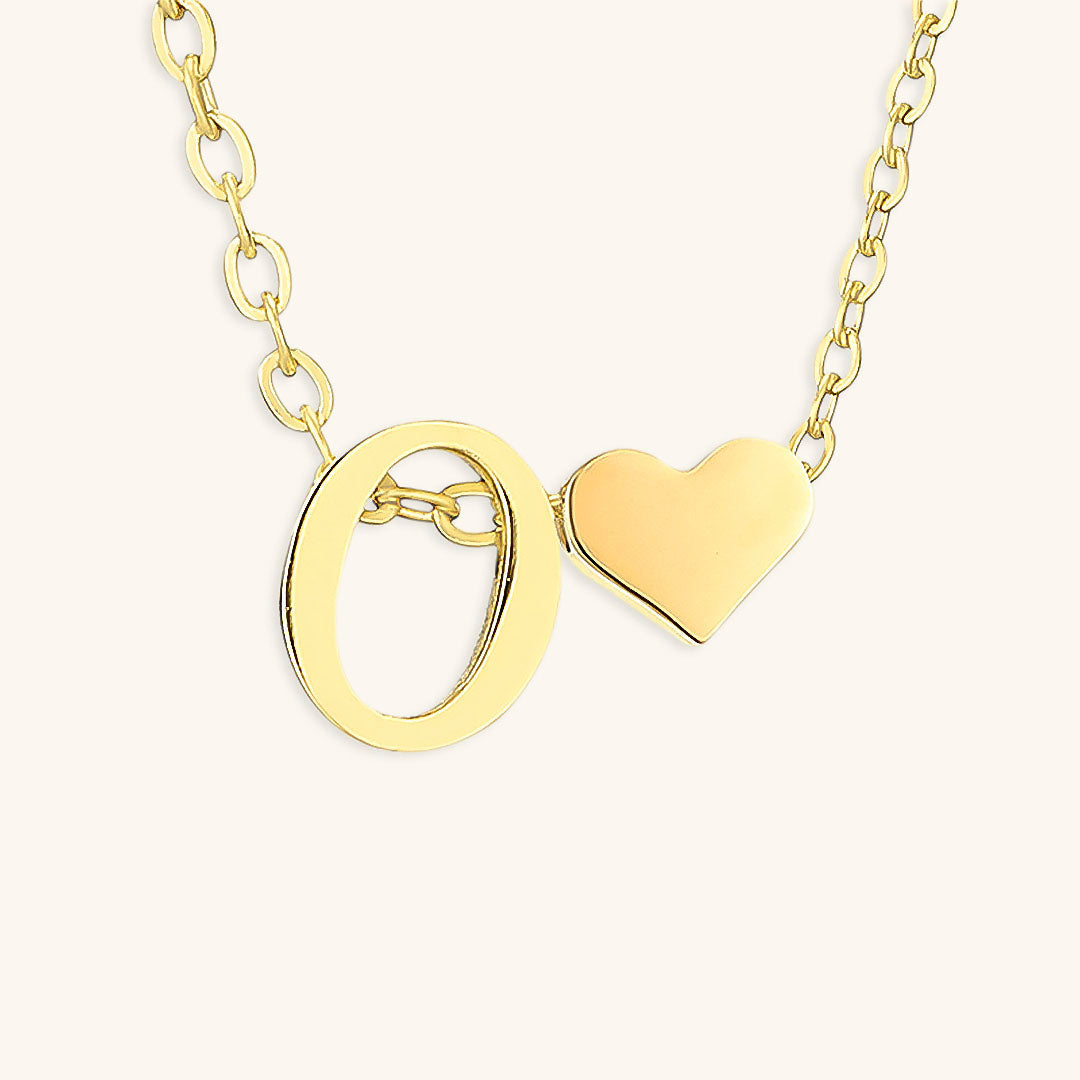 Initial Letter Necklace | Personalized Gold-Plated Stainless Steel 30
