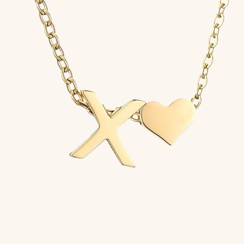 Initial Letter Necklace | Personalized Gold-Plated Stainless Steel 33