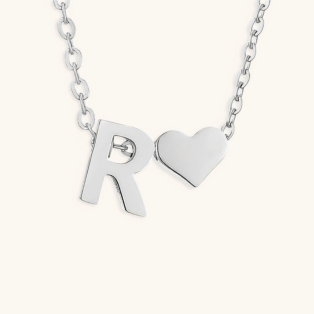 Initial Letter Necklace | Personalized Gold-Plated Stainless Steel 34