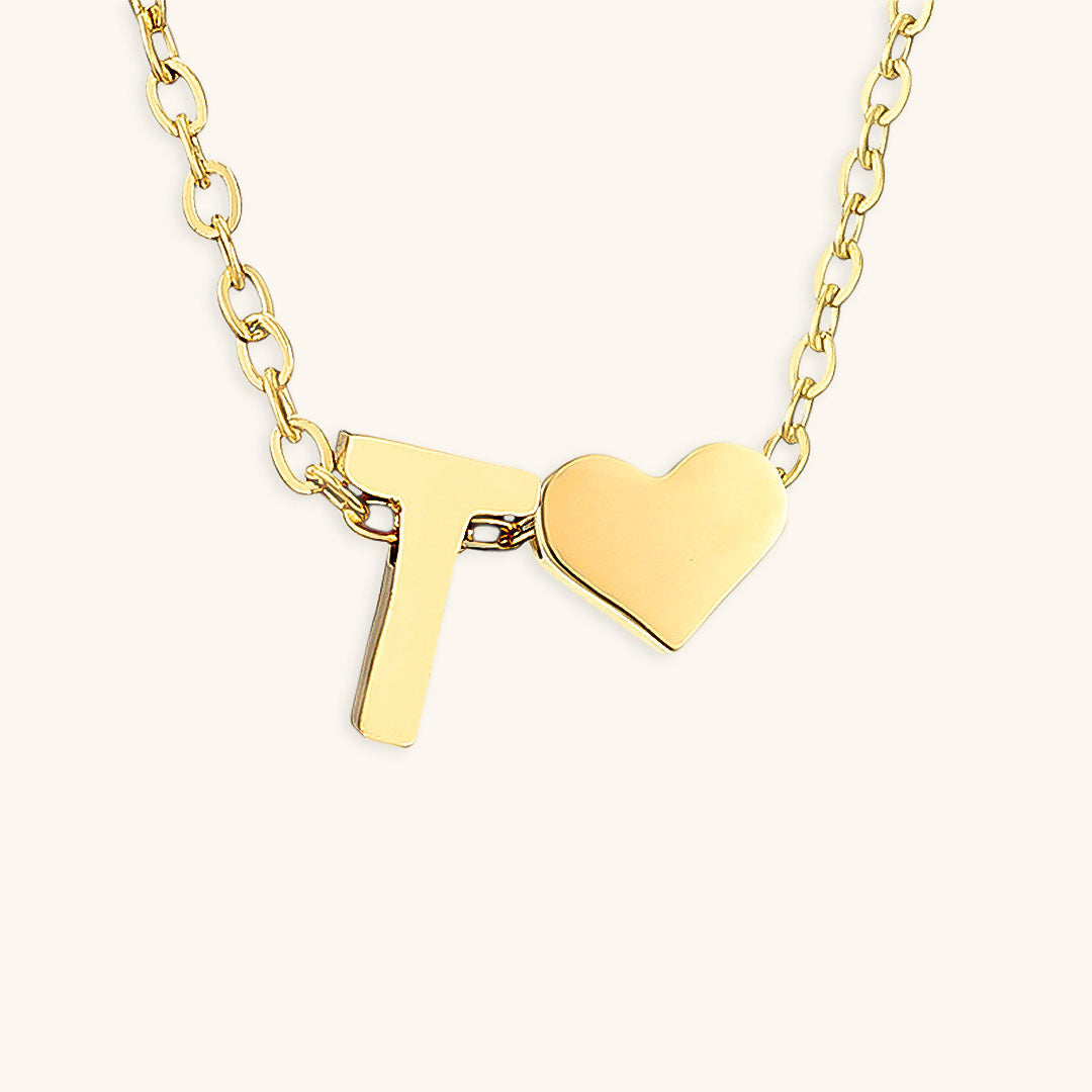Initial Letter Necklace | Personalized Gold-Plated Stainless Steel 36