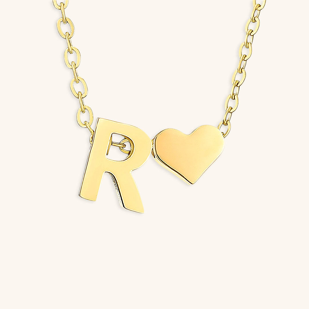 Initial Letter Necklace | Personalized Gold-Plated Stainless Steel 38