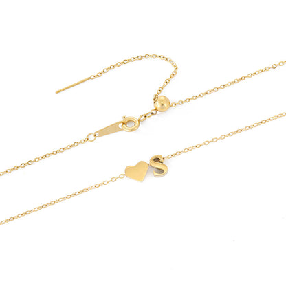 Initial Letter Necklace | Personalized Gold-Plated Stainless Steel 4