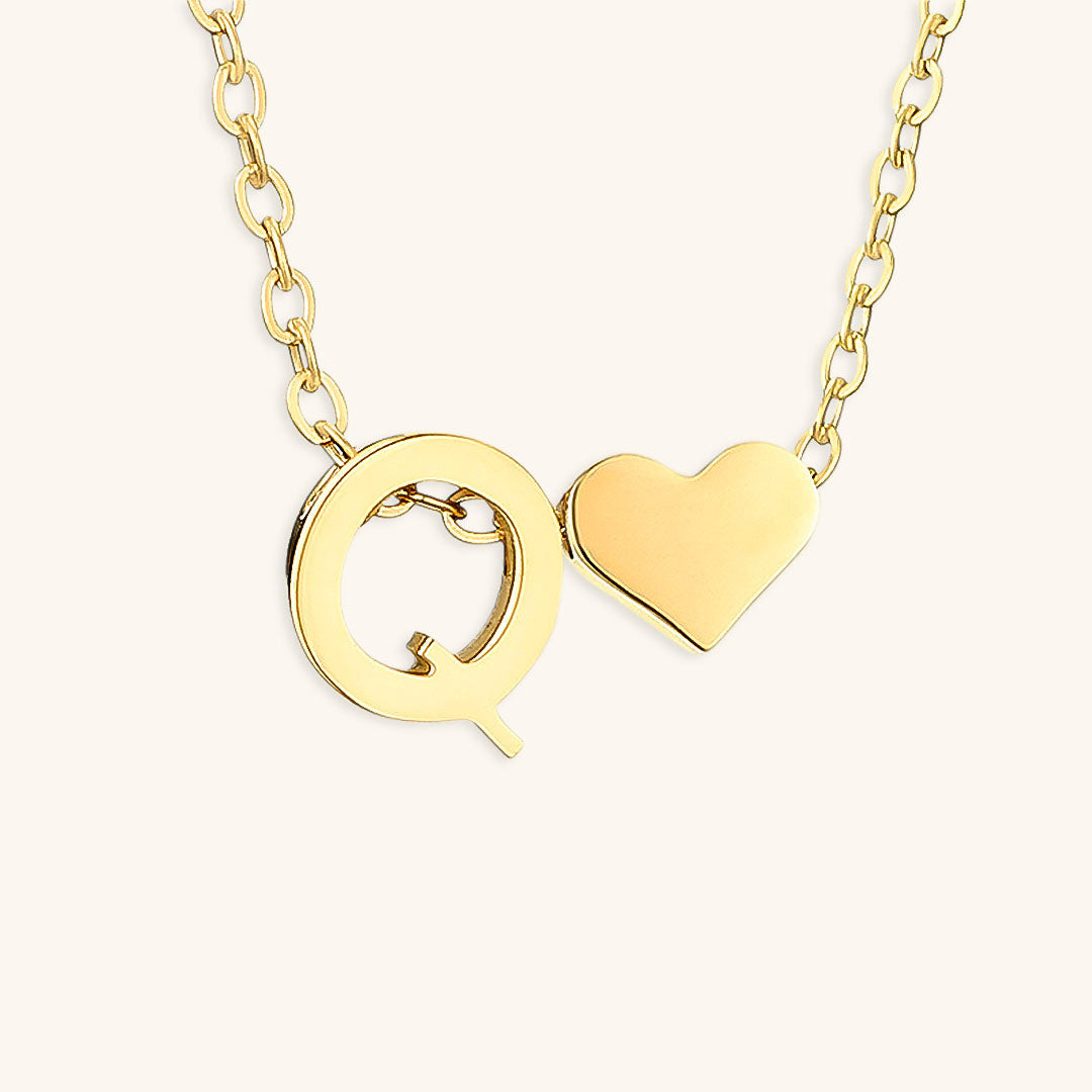 Initial Letter Necklace | Personalized Gold-Plated Stainless Steel 41