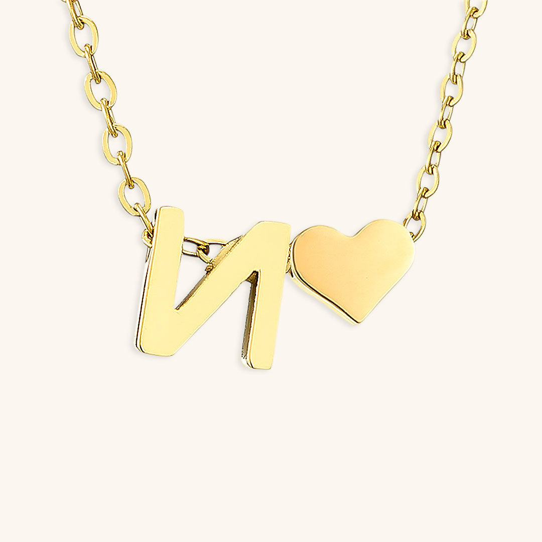 Initial Letter Necklace | Personalized Gold-Plated Stainless Steel 42