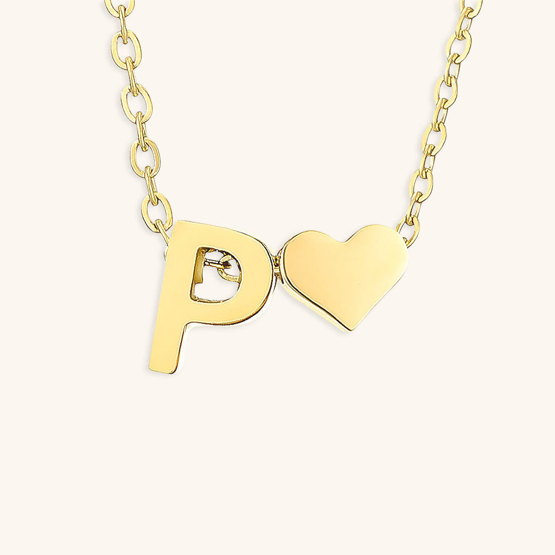 Initial Letter Necklace | Personalized Gold-Plated Stainless Steel 44
