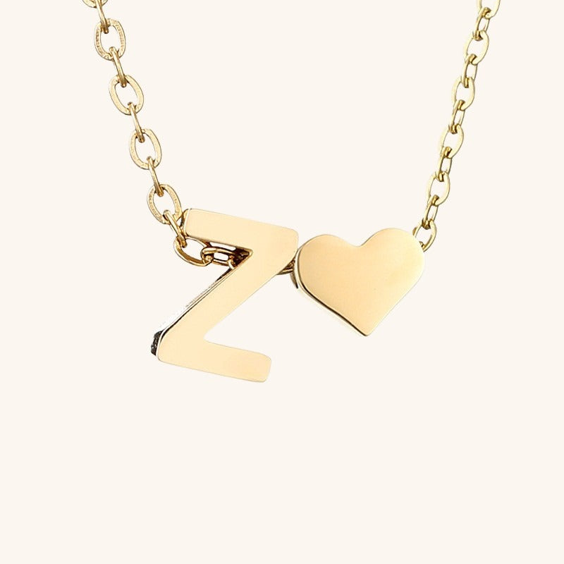 Initial Letter Necklace | Personalized Gold-Plated Stainless Steel 56