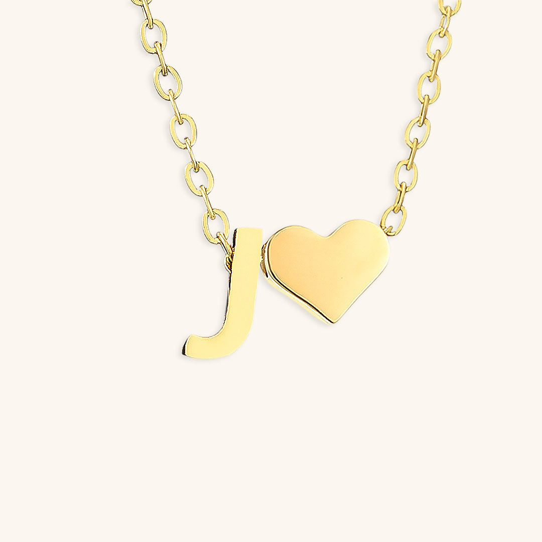 Initial Letter Necklace | Personalized Gold-Plated Stainless Steel 57