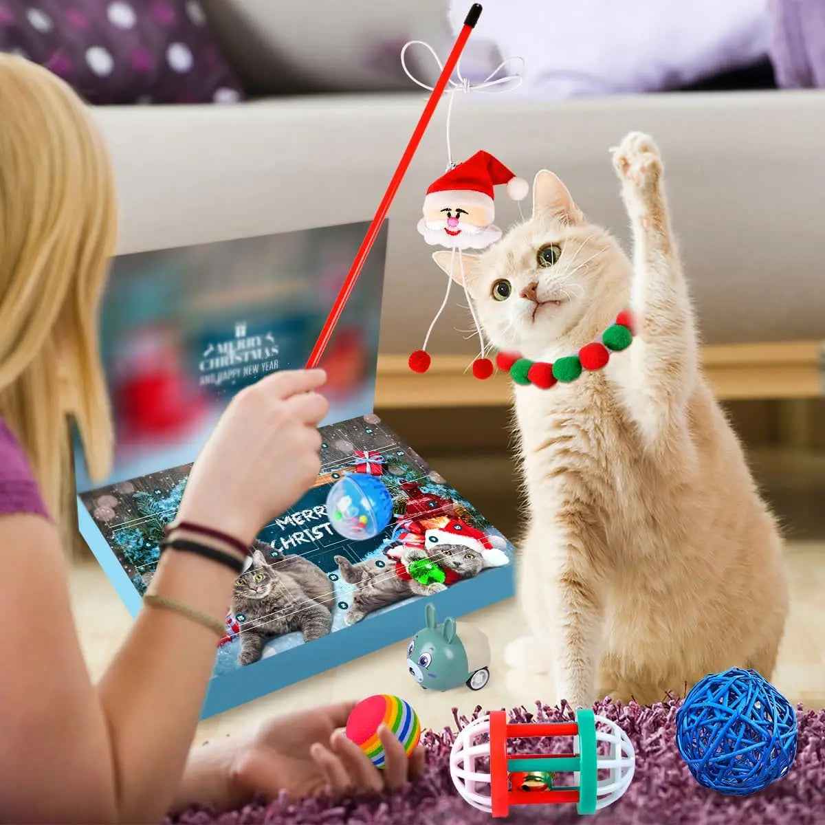 Interactive Cat Advent Calendar | Engaging Toys for Holiday Fun 3