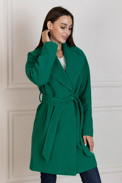 Manteau sur mesure en laine d'ambre et cachemire