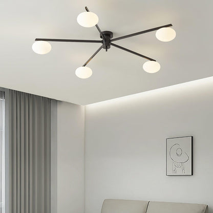 Jasper Ceiling Lamp | Modern Minimalist Design with White Glass Shade 6