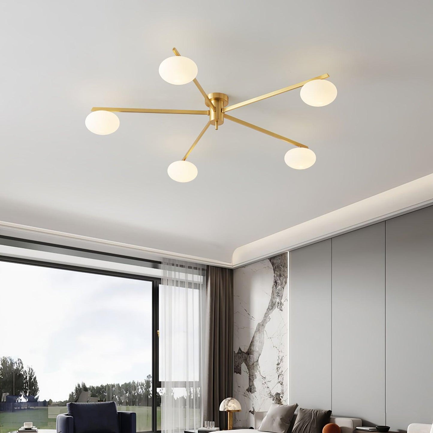 Jasper Ceiling Lamp | Modern Minimalist Design with White Glass Shade 7