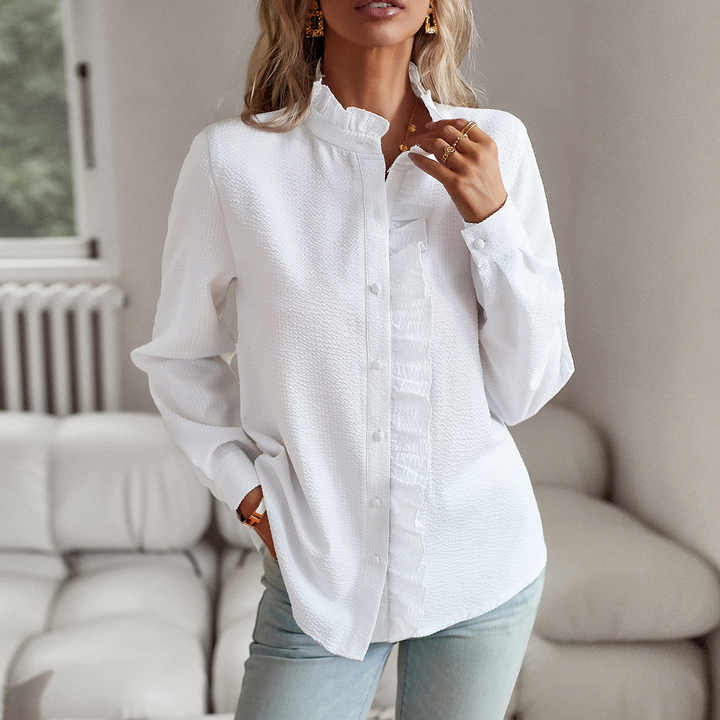 Johanne Long Sleeve Blouse | Romantic Ruffle Design for Elegant Style 2