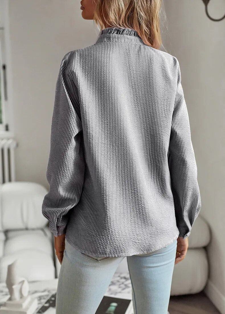 Johanne Long Sleeve Blouse | Romantic Ruffle Design for Elegant Style 5
