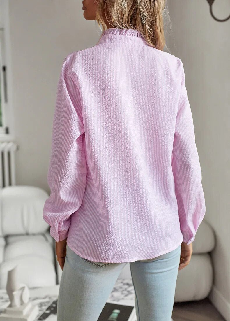 Johanne Long Sleeve Blouse | Romantic Ruffle Design for Elegant Style 7