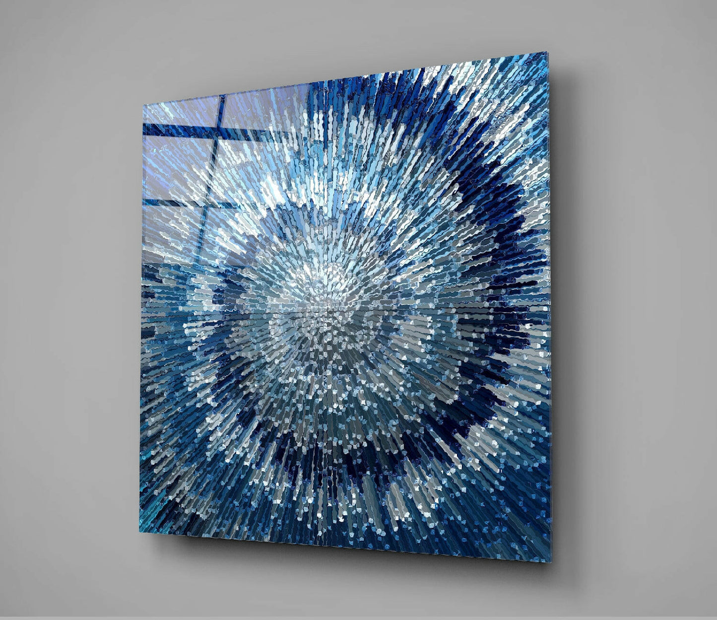 Ciclo de arte mural de vidrio azul