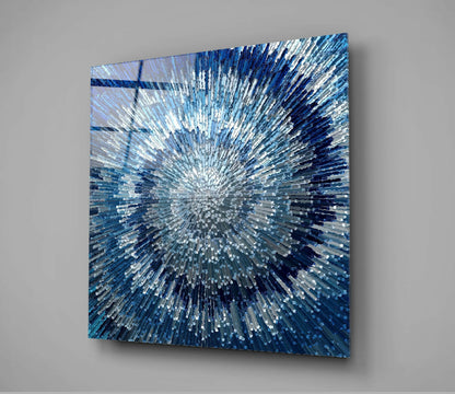 Ciclo de arte mural de vidrio azul