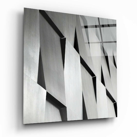 Arte de pared de vidrio con abstracción moderna