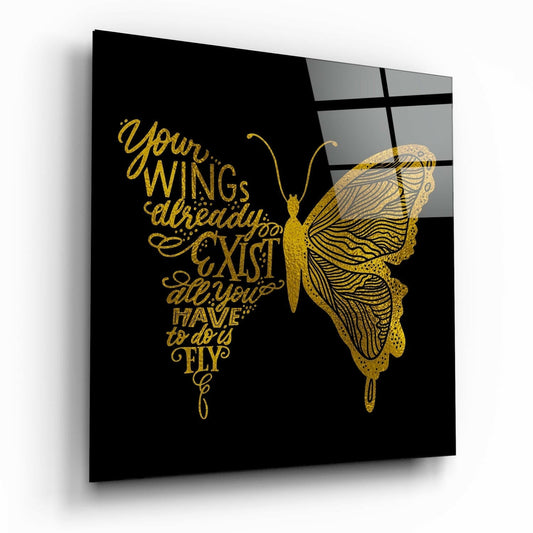Ditt Wings glassveggkunst