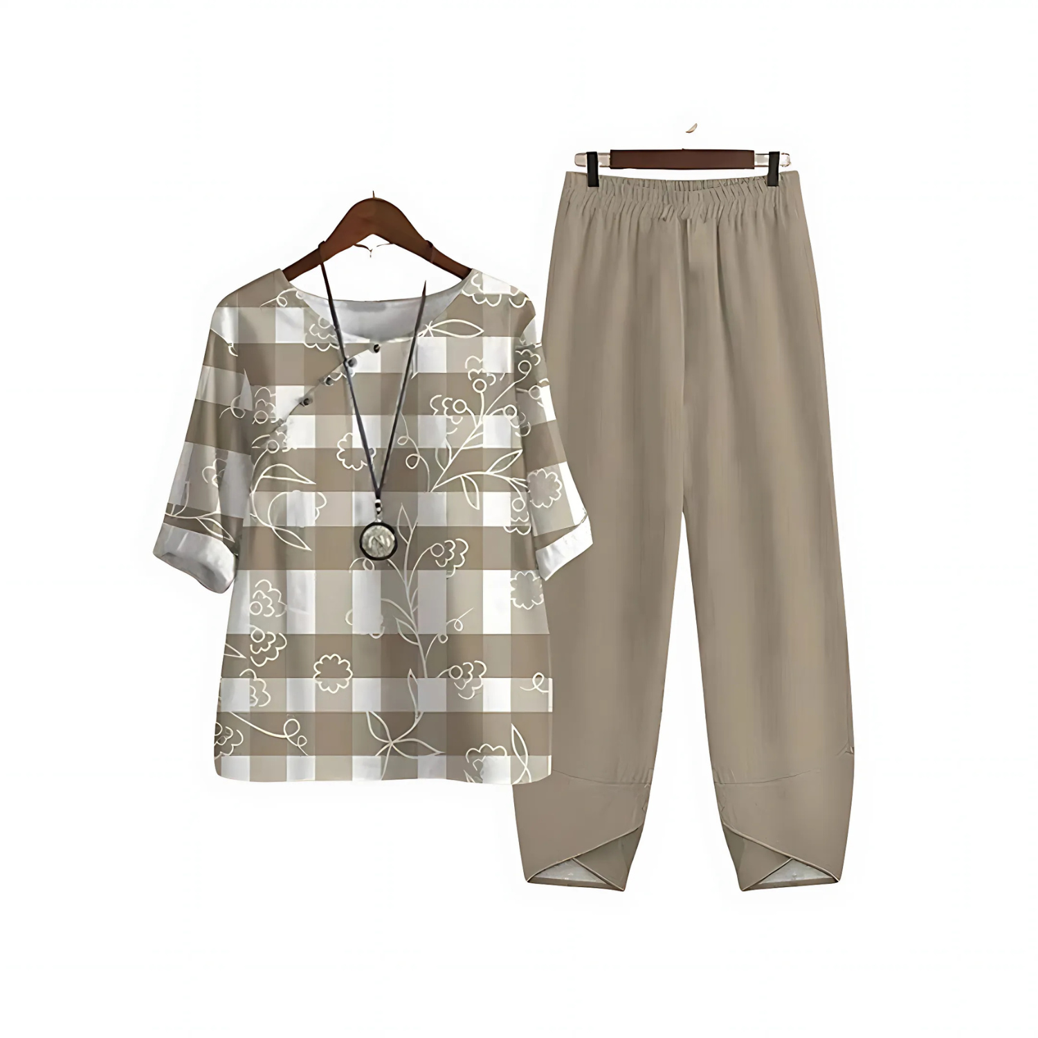 Katarina Printed Blouse and Pants Set | Effortless Chic with Comfortable Fit 1
