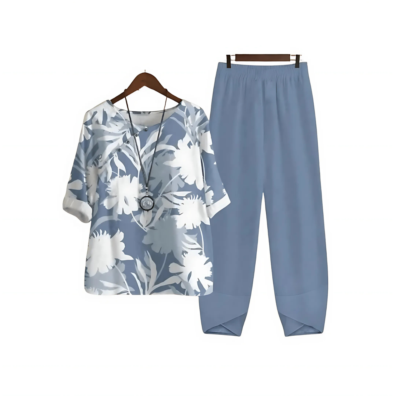 Katarina Printed Blouse and Pants Set | Effortless Chic with Comfortable Fit 6