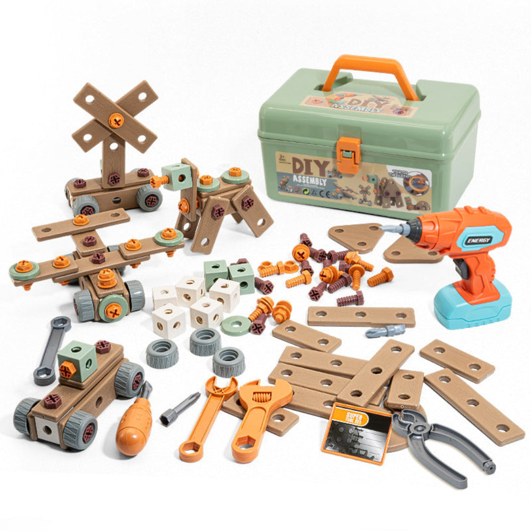 Kids Educational Tool Playset | Safe Pretend Construction Tools 0