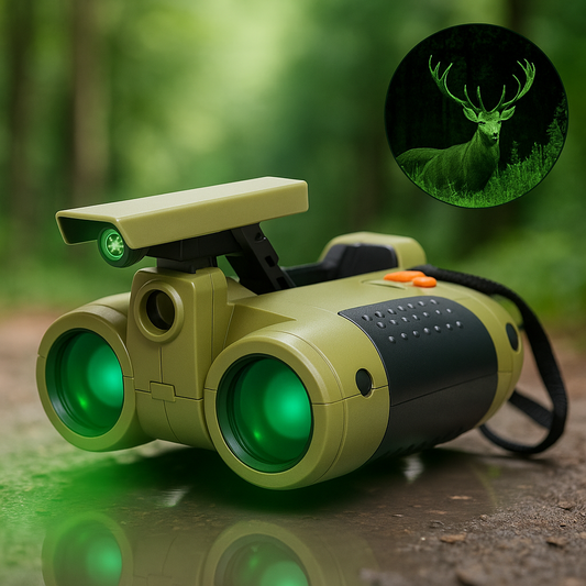 Kids Night Vision Binoculars | Durable 4x Magnification for Day and Night Exploration 0