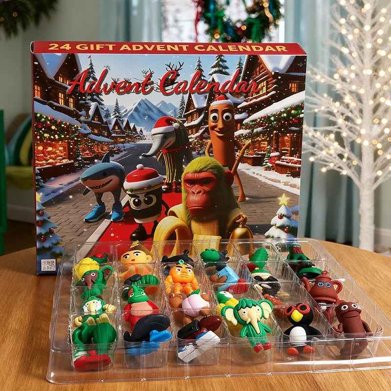 Kids' Advent Calendar | Colorful Figurines for Holiday Fun 0