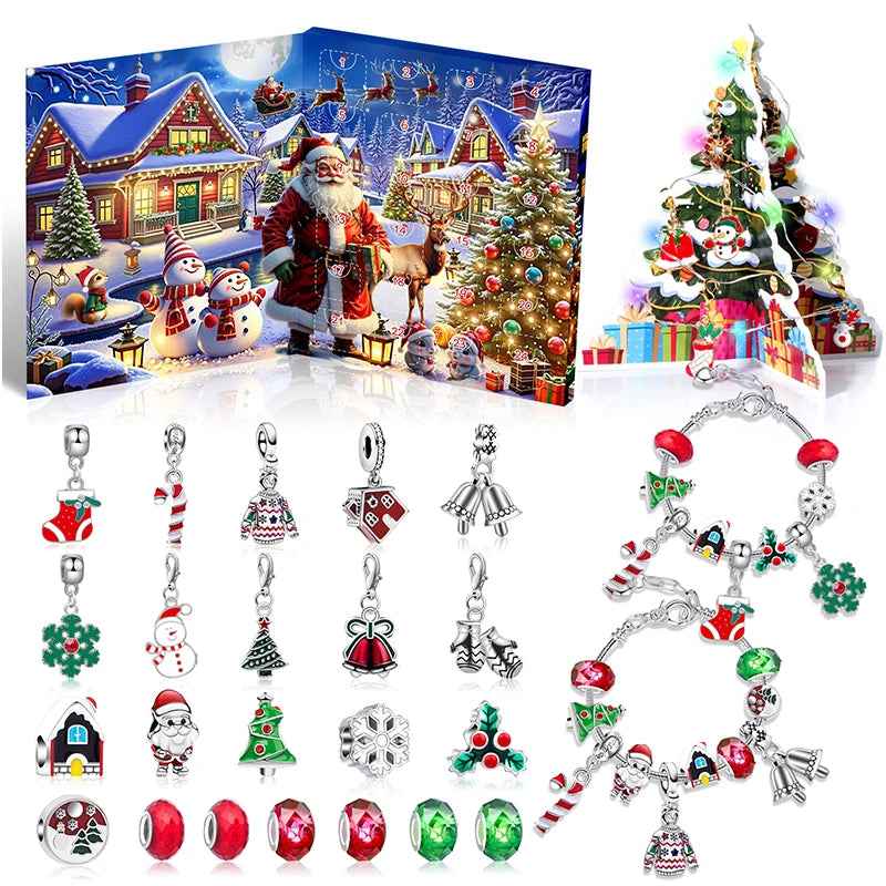 Kids' Christmas Countdown Bracelet Set | Colorful Beads for Festive Fun 7