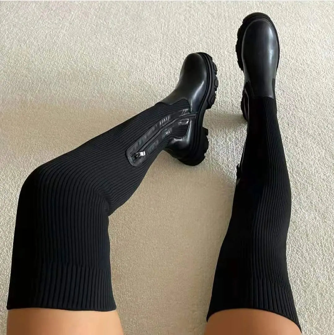 Knee High Boots for Women | Stretch Knit with Sleek Design 2