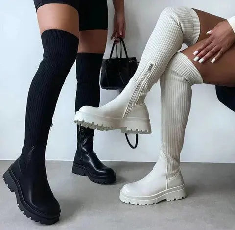 Knee High Boots for Women | Stretch Knit with Sleek Design 7