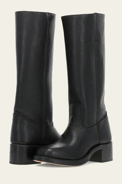 Knee High Women's Boots | Slim Fit Black Leather for All Occasions 9