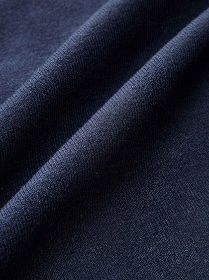 Knit Outerwear | Denim Sailor Collar Long Sleeve with Medium Stretch 4