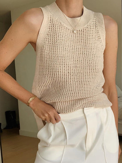 Knit Sleeveless Tank Top | Regular Fit with Slight Stretch for Comfort 3