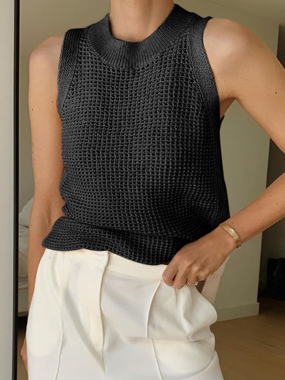 Knit Sleeveless Tank Top | Regular Fit with Slight Stretch for Comfort 5