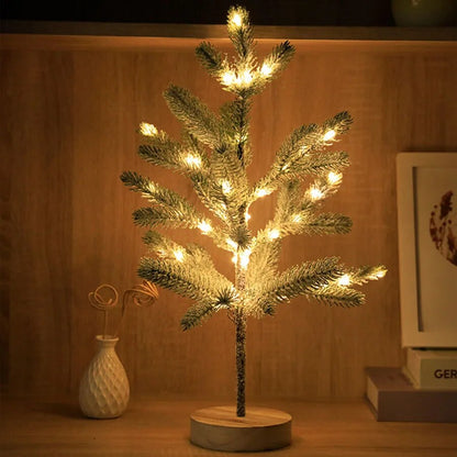 LED Christmas Tree Table Lamp | 50 Warm White LEDs with Realistic Pine Design 0