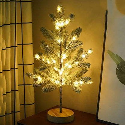 LED Christmas Tree Table Lamp | 50 Warm White LEDs with Realistic Pine Design 2