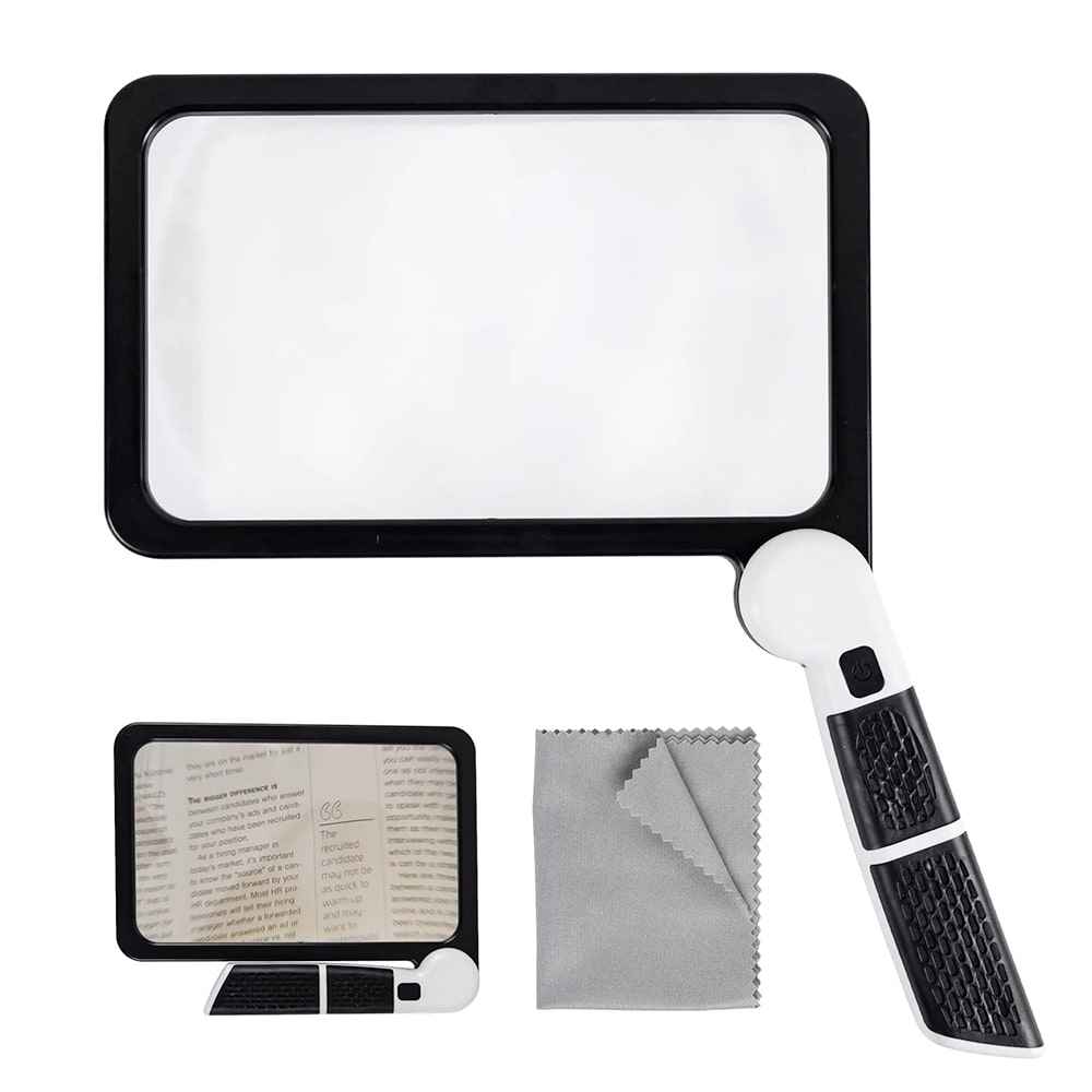 LED Handheld Magnifier | 5x Magnification with Adjustable Lighting 2
